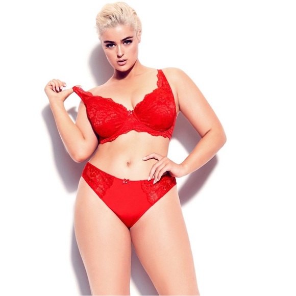 City Chic Fox & Royal 40H Sexy Emma & Darcie Red Underwire Bra Bundle - Picture 7 of 8